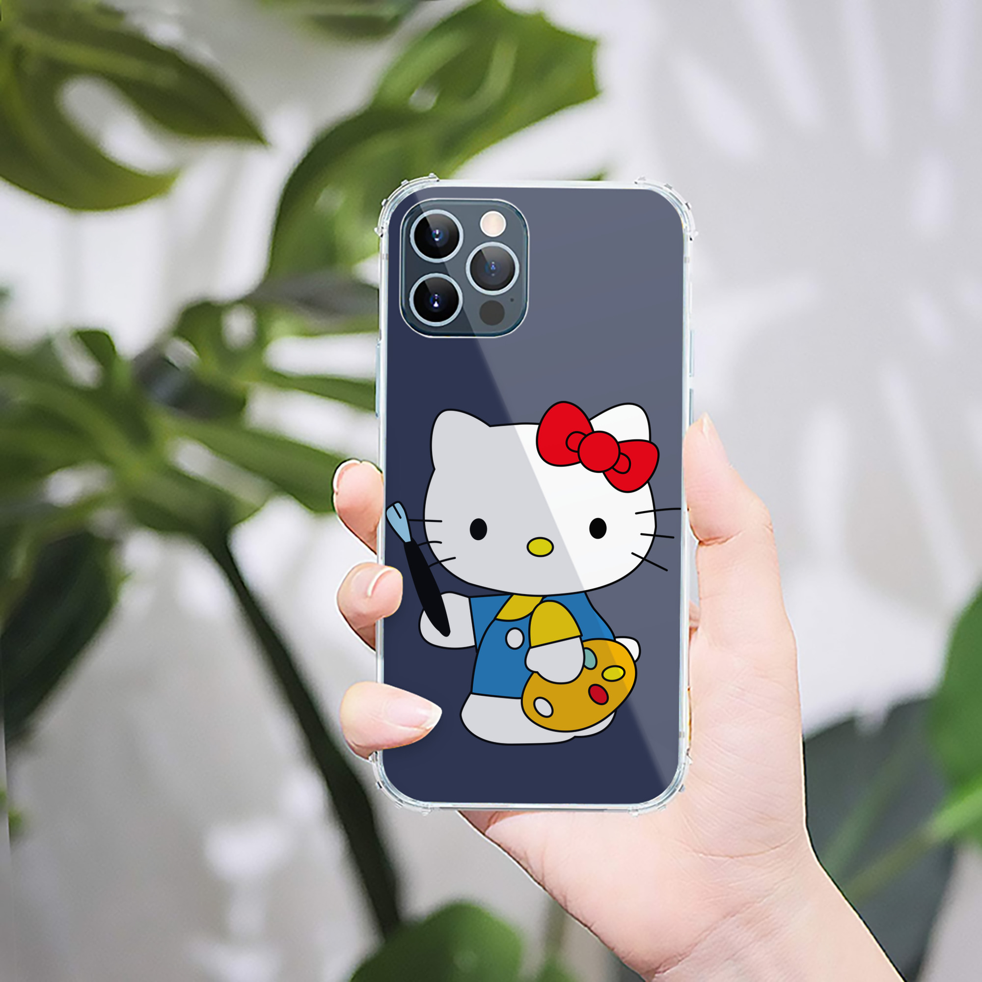 （画像用） Hello Kitty ハローキティ 【iPhone 12シリーズ対応】透明スマホケース（クリアソフトケース）